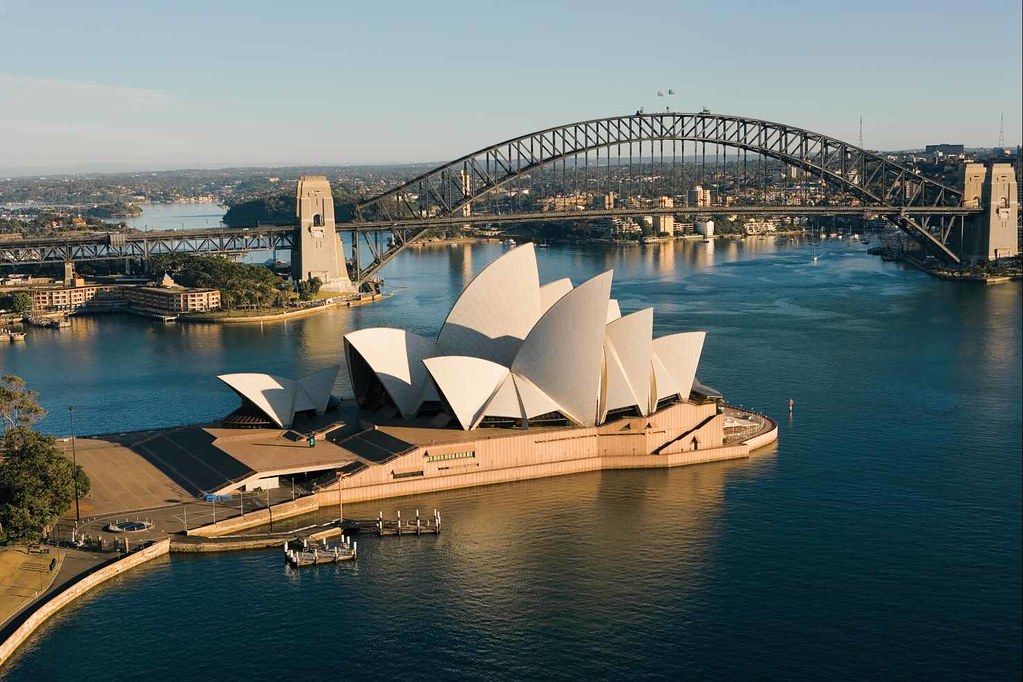 Sydney Harbour with the Opera House and the Harbour Bridge