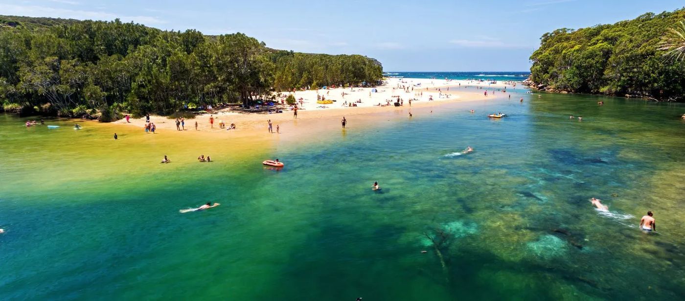 Wattamolla beach and lagoon in the Royal National Park